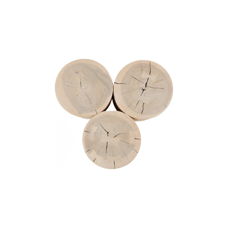 Triflora Side Table, Bleached, Small, 16" H x 18" W x 18" D