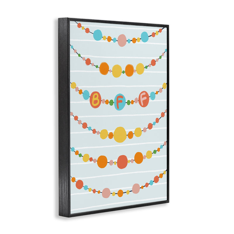 «Friendship Beads BFF», estampe numérique, conception de Connie Summers, Giclée encadrée noir minuit, H 30 po x l 20 po