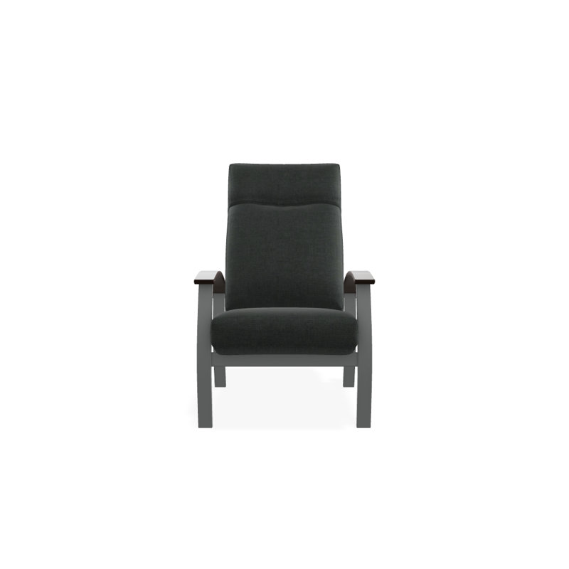 Chaise de patio inclinable avec coussins Askar, Toile granit Sunbrella®, Kona P10, Graphite texturé