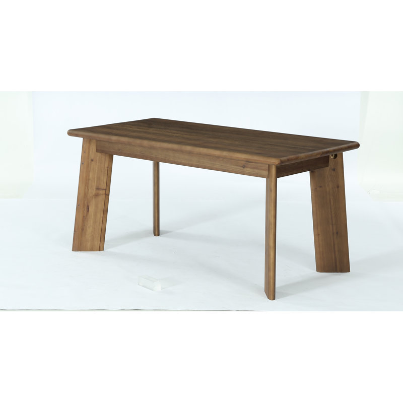 Table de conférence 63 pouces en bois massif brun avec bureau d'ordinateur