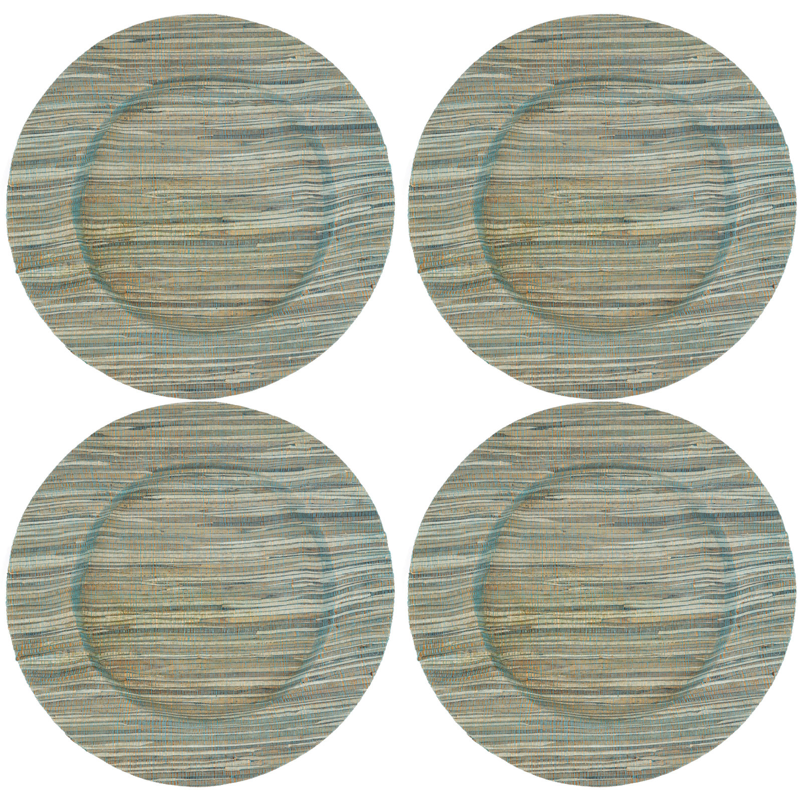 4 Piece Charger Set, Turquoise