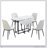 Solid Wood Dining Table Set with Bench - 6-Piece Upholstered Rectangular Dining Room Table Set, Modern Farmhouse Design