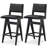 Malakah Upholstered Counter Stool with Solid Wood Frame
