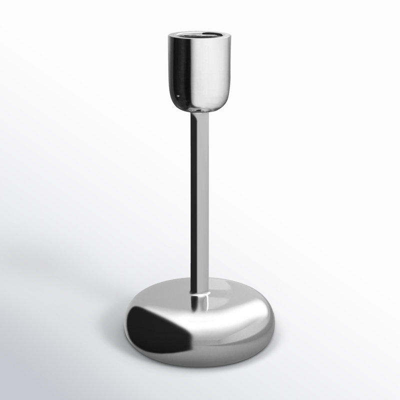 Nappula Metal Tabletop Candlestick, 7.2" H x 3.5" W x 3.5" D