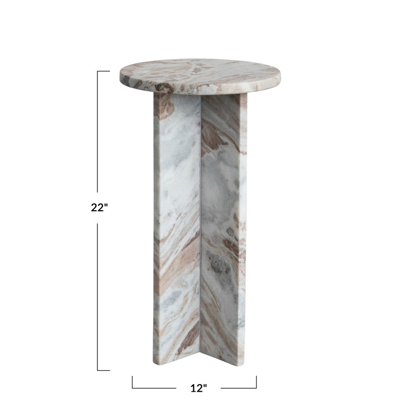 Table d'appoint ronde en marbre Torrento