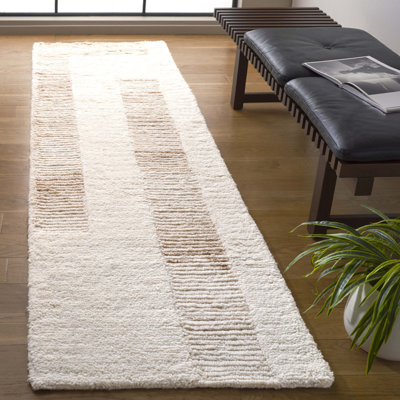 Tapis en laine, Tapis de couloir 2 pi 3 po x 8 pi