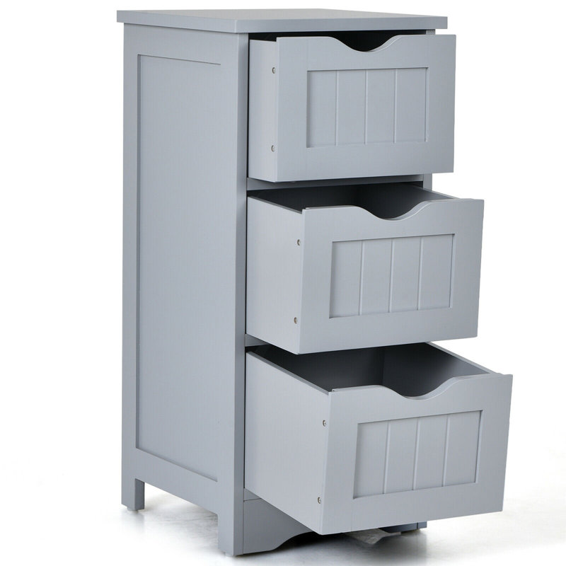 Armoire de salle de bain autoportante, Gris