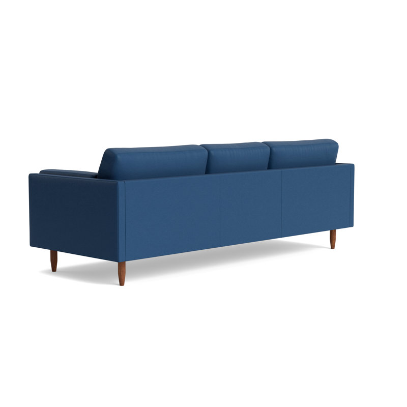 Skinny Fat Leather Sofa (95"), Leather - Deep Blue