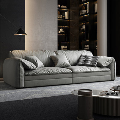 Canapé modulaire gris en polyester