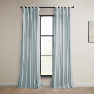 Matra Plush Velvet Room Darkening Curtain Panel
