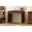 Meuble-lavabo classique en bois avec miroir rabattable, coiffeuse 3 en 1 avec 2 tiroirs et espace de rangement pour la chambre à coucher, espresso-134561980