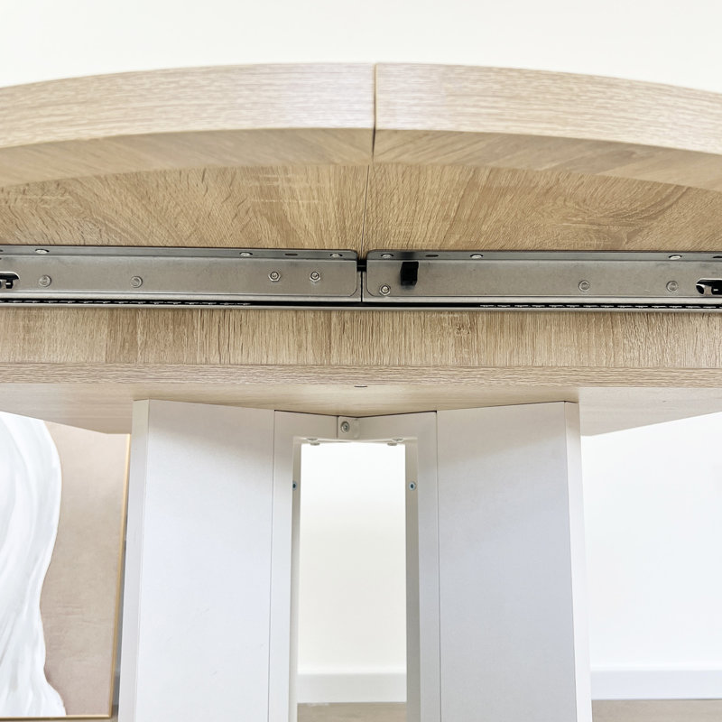Table de salle à manger ovale extensible 59 po x 43 po avec rallonge amovible