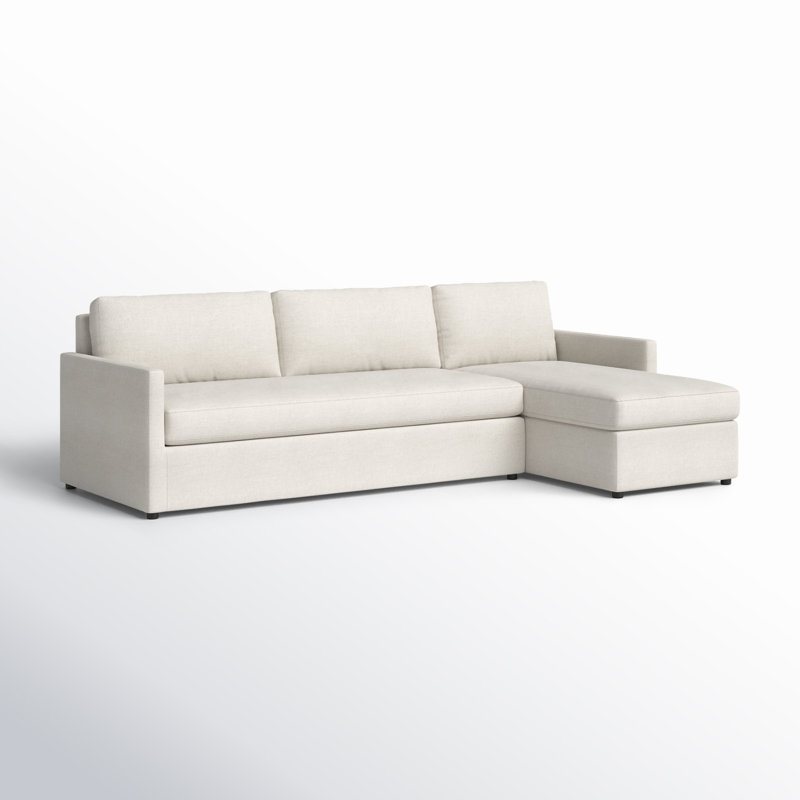 Damari 2-Piece Upholstered Sectional, Nomad Snow Crypton® Chenille, Right Hand Facing