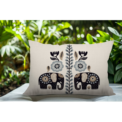 Coussin lombaire réversible intérieur / extérieur Jadi Elephant