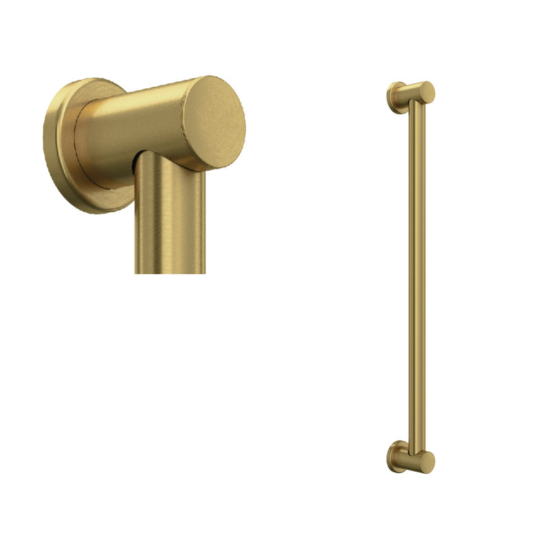 Lombardia 18" Grab Bar, 24" W, Antique Gold