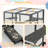 Cat Enclosure with Cozy Hiding Cubes and Three-Door Access for Multiple animal types