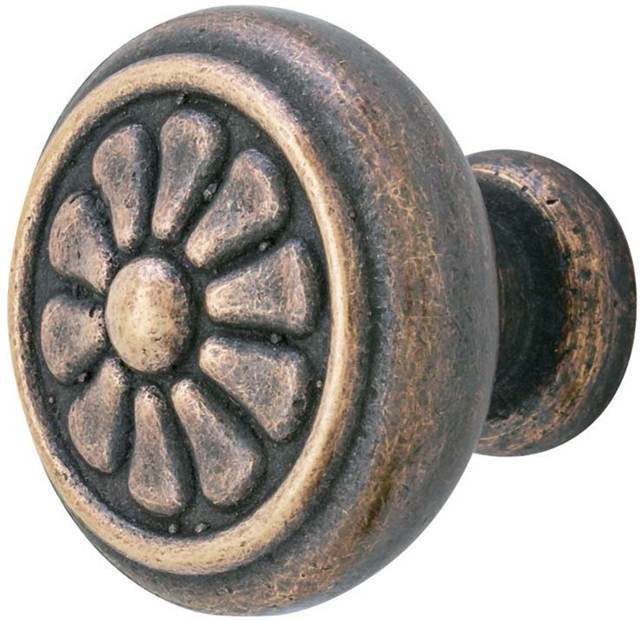 Poignée d'armoire Emtek Tuscany, Patine bronze moyen, H 1,75 po x l 1,75 po x P 1,5 po