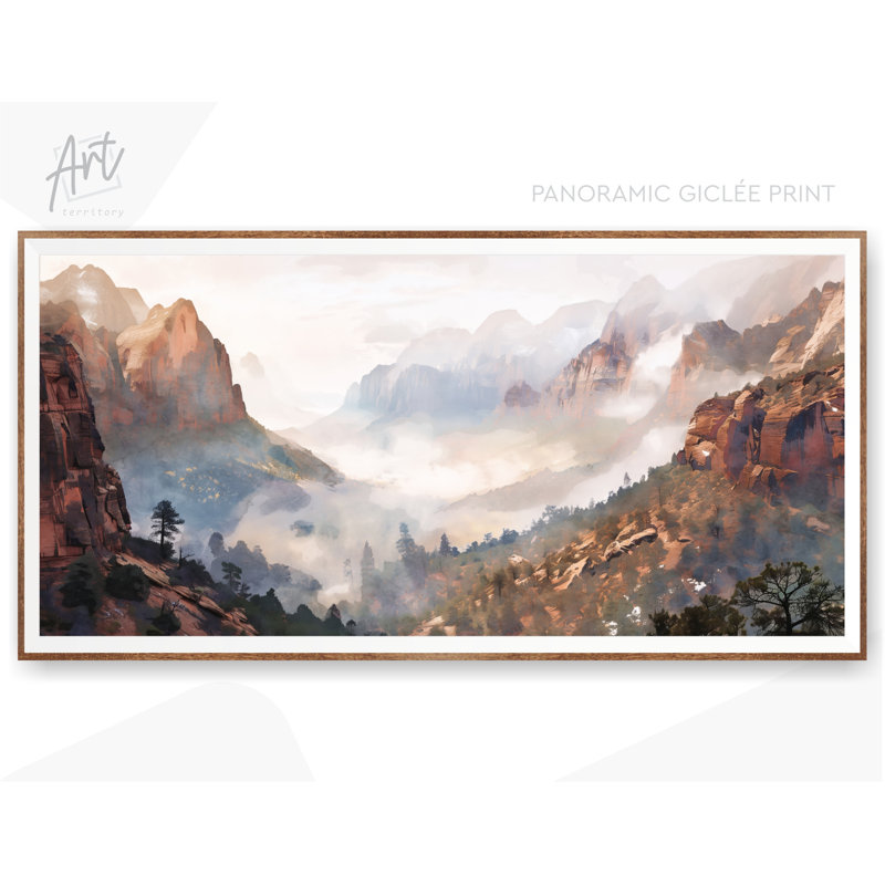 «Yosemite National Park», affiche murale extra large, reproduction de voyage à l'aquarelle, Toile tendue