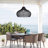Latigo Outdoor Rattan Pendant Light - 24" Black Dome 1-Light Polished Handwoven Adjustable Light Fixture For Patio, Porch & Entryway in Modern, Traditional, Boho & Coastal Style-405726482-405726481
