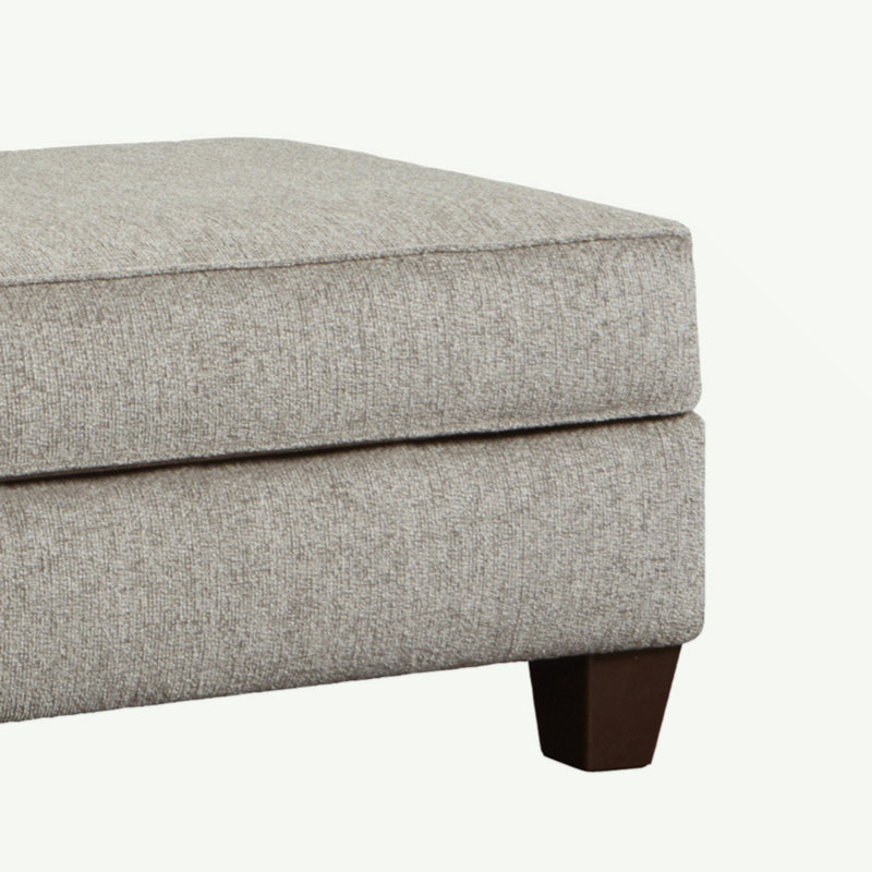 Repose-pieds de cocktail en tissu Mialou, Gray Polyester