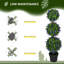 110cm Faux Flowering Topiary in Pot