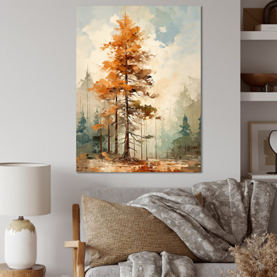" Earthy Brown Forest Of Redwood Trees I "