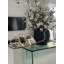 Black Konos Vase With White Magnolias