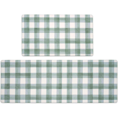 Tapis de cuisine à motif écossais Modern Farmhouse