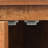 Brown Triangle Corner Storage Cabinet with Adjustable Shelves