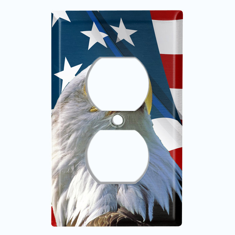 Plaque murale à 1 prise Patriot Eagle Flag