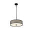 Luminaire suspendu tambour simple à 3 lumières en noir Mike-11939705