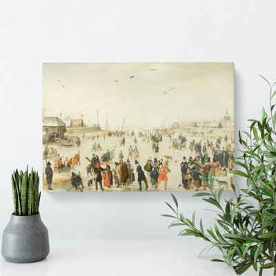 Winter Scene on the Ice Vol.4 by Hendrick Avercamp - Wrapped Canvas