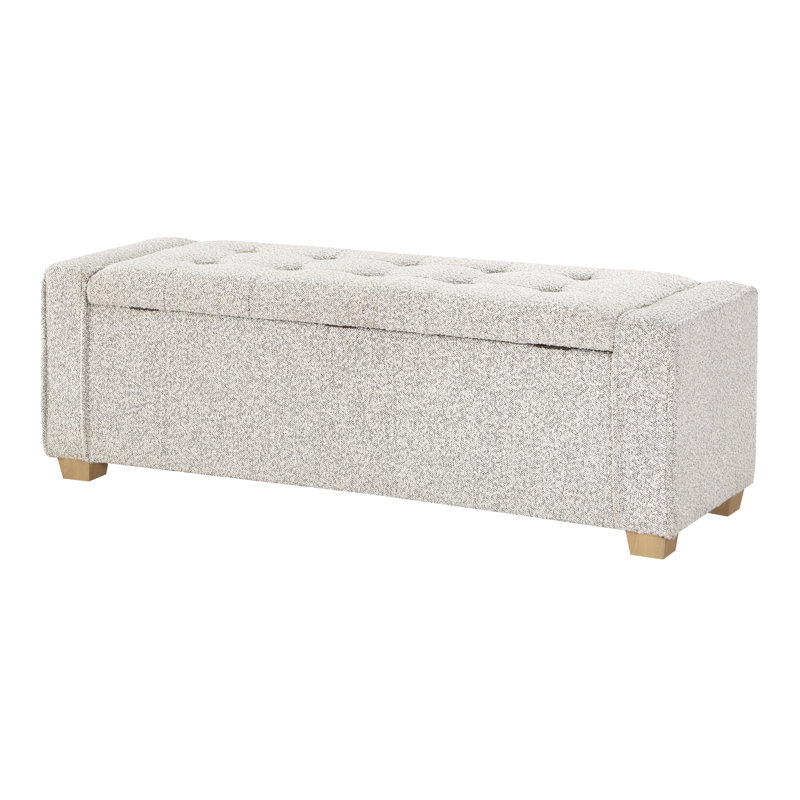 Banc de rangement rembourré Schlueter, Sel / poivre