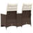 Vidaxl Reclining Garden Sofa Brown-116119958-116119959