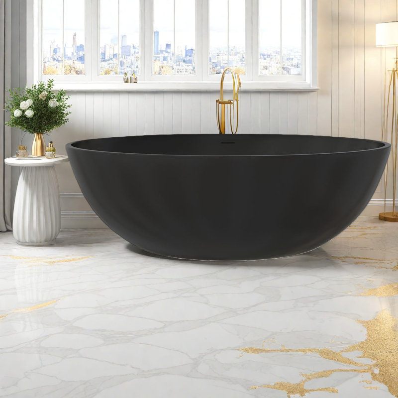 Baignoire profonde et bain tourbillon