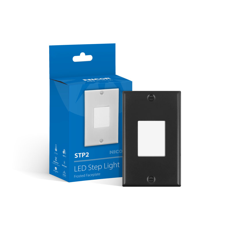Black Matte LED Pathway Step Light with Frosted Lens