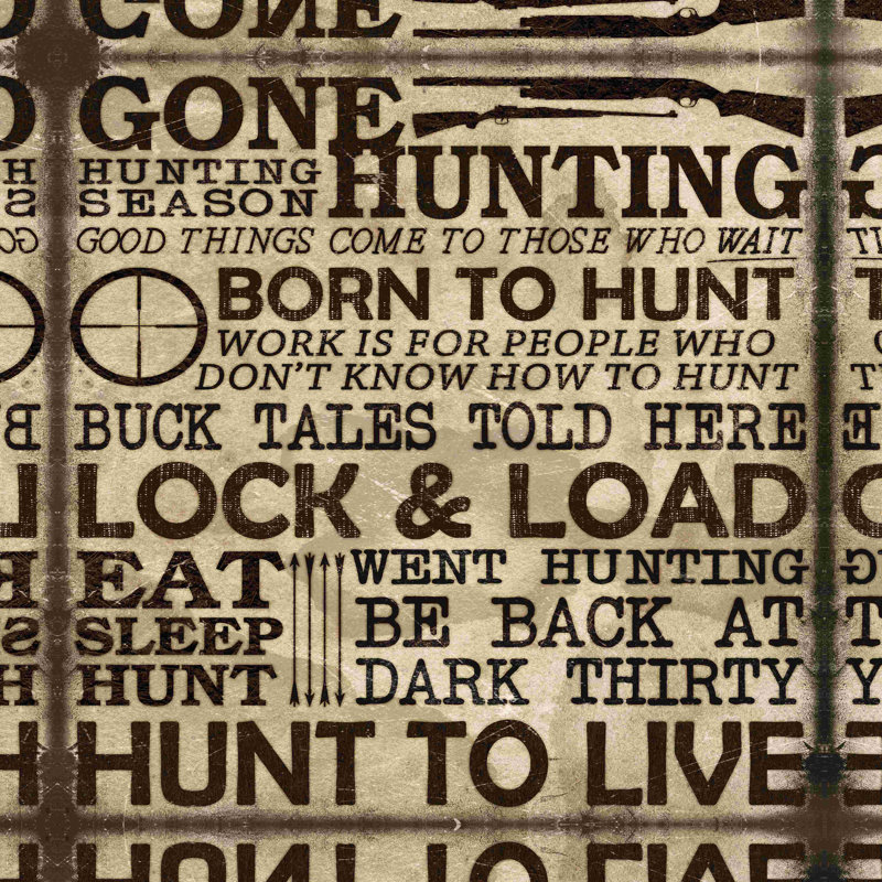 «Gone Hunting», impression sur toile tendue, L 36 po x H 36 po