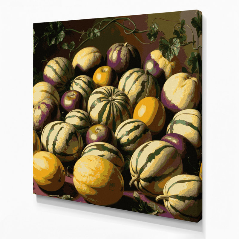 «Fruit Pepino Melon», art mural sur toile, H 32 po x l 32 po