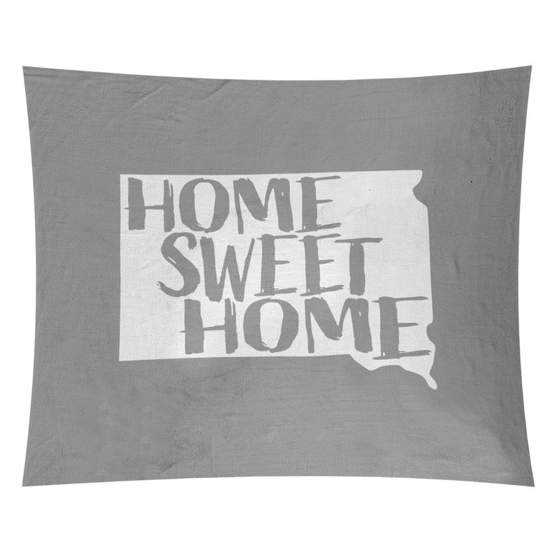 Tapisserie Home Sweet South Dakota, H 27,5 po x l 37,5 po, Gris