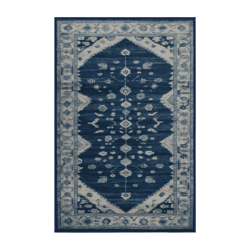 Tapis gris lavable à la machine, Rectangle 4 pi x 6 pi