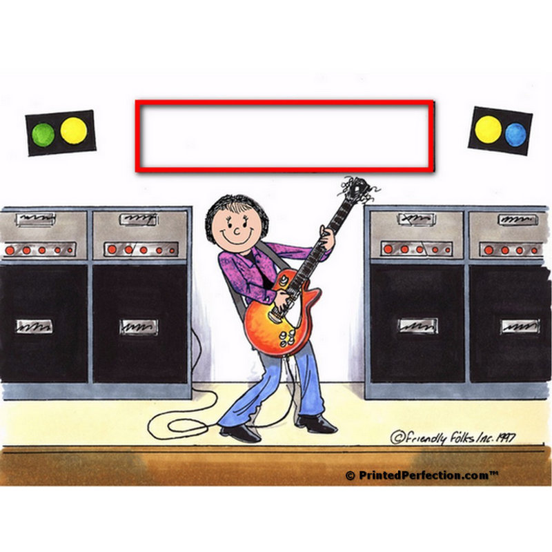 Joueur de guitare personnalisé - porte-clés en acrylique, Oui