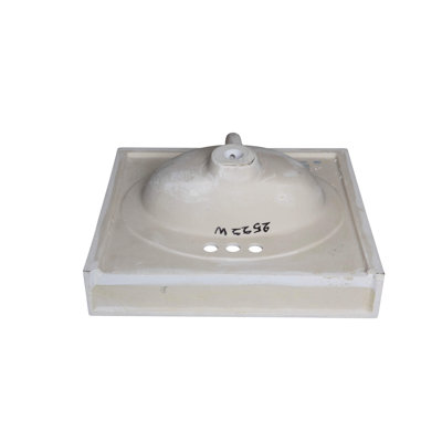 Plateau de meuble-lavabo simple 25 po en blanc avec lavabo