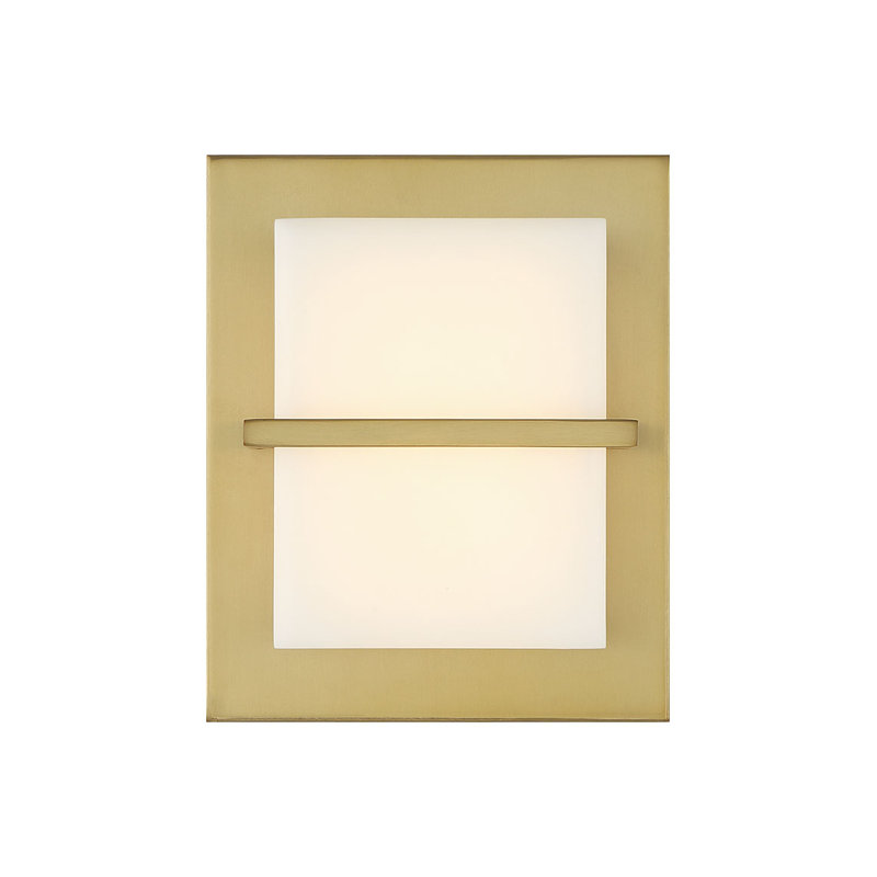Quaadir Steel LED Flush Mounted Sconce, Brass