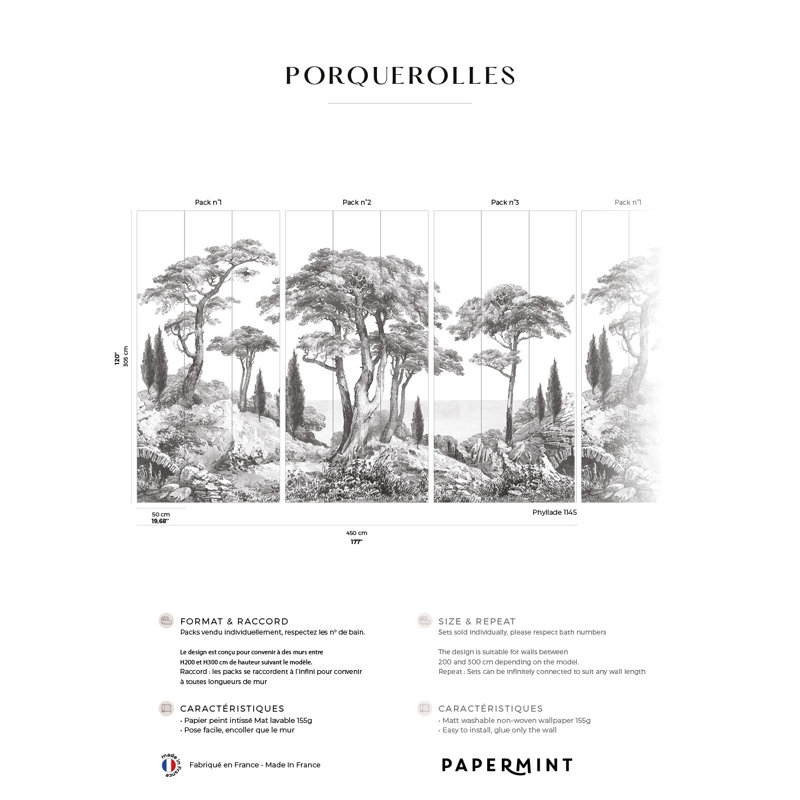 Porquerolles Pack 1 Arenzville, Paquets 1, 2 et 3