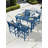 5-Piece HDPE Patio Bar Set, Rectangular Bar Height Table And 4 Adirondack Bar Chairs, All-Season Outdoor Bar Stools Set, Outdoor Bar Table And Chairs Set For Outside, Balcony, Deck-2044217676