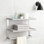 Porte-serviettes mural à 3 niveaux avec tablette, porte-serviettes de style hôtel et rangement pour serviettes de bain et articles essentiels
