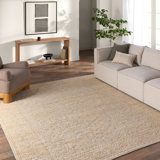 Jaipur Living Pranhita APS01 Handknotted Medallion Tan and Cream Area Rug (9'x12')