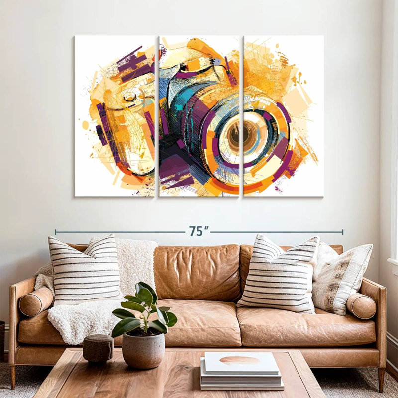 Senne Abstract Camera, 36" H x 57" W