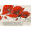 Fleurs rouges imprimées à la main | Décoration de bureau encadrée-1200568359-1200568356
