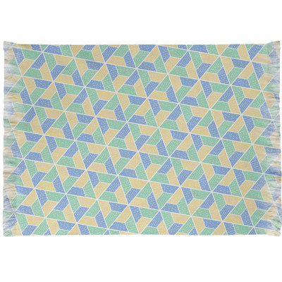 Tapis bleu/jaune/vert trapézoïdals Mcguigan